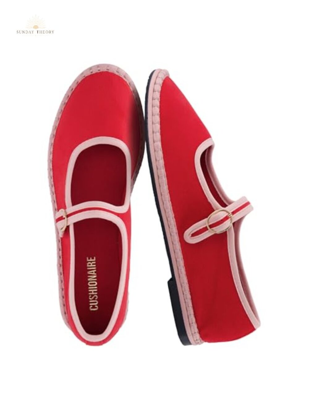 Cushioneer Missy Mary Jane Ballet Flats Women's Breathable Faux Suede Shoes